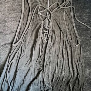 Tank lace up shirt